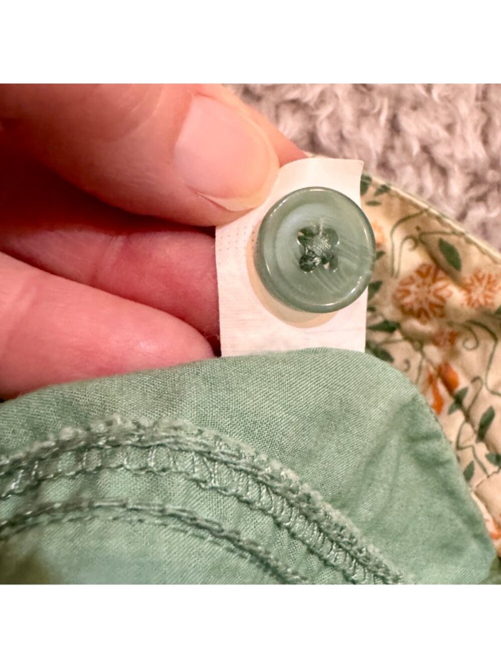 Orvis Cargo Cropped Pants Women's 6 Mint Green Cotton Hiker Gorpcore Roll Up - Picture 9 of 11